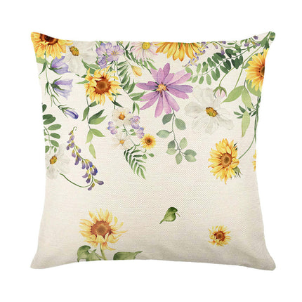 Outdoor Decorative Throw Pillowcase Flower Throw Pillow Covers for Home Couch Sofa Decor-A