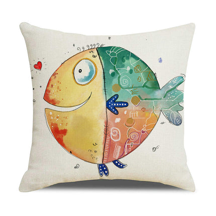 Outdoor Decorative Throw Pillowcase Cartoon Animals Throw Pillow Covers for Home Couch Sofa Decor