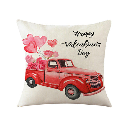Valentines Day Throw Pillow Covers Love Hearts Decorative Pillowcase Cushion Covers Soft Pillow Cases-A1