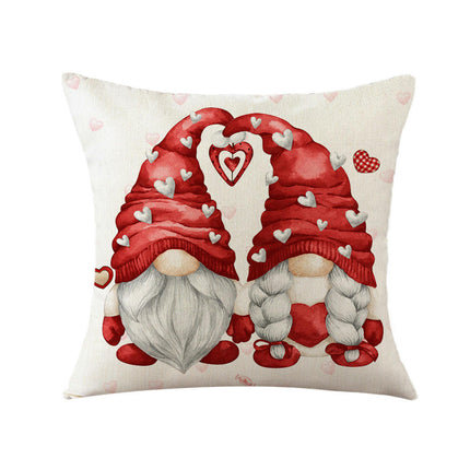 Valentines Day Throw Pillow Covers Love Hearts Decorative Pillowcase Cushion Covers Soft Pillow Cases-A