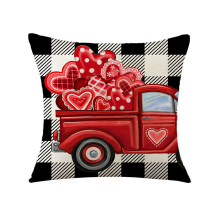 Valentine Pillow Covers Love Heart Valentine's Day Decorative Throw Pillows Cases Decor for Home Sofa Bed