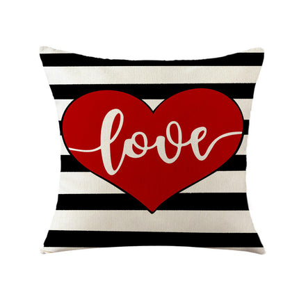 Valentine Pillow Covers Love Heart Valentine's Day Decorative Throw Pillows Cases Decor for Home Sofa Bed