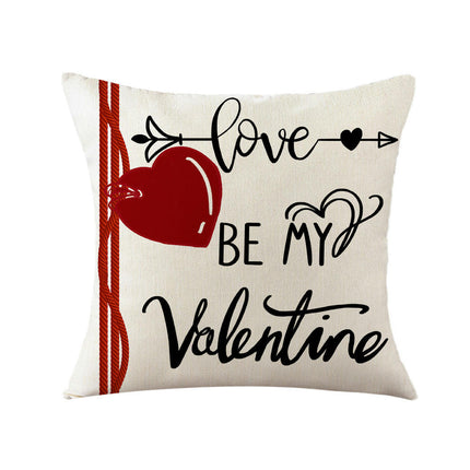 Valentine Pillow Covers Love Heart Valentine's Day Decorative Throw Pillows Cases Decor for Home Sofa Bed