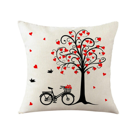 Valentine Pillow Covers Love Heart Valentine's Day Decorative Throw Pillows Cases Decor for Home Sofa Bed-A