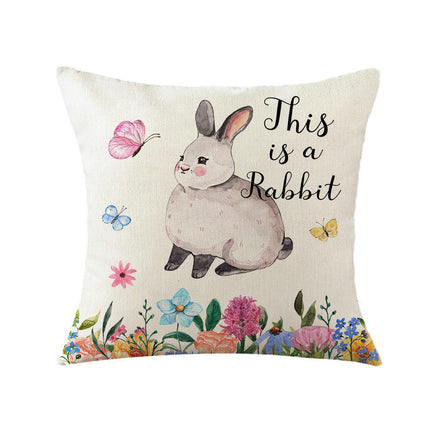 Easter Throw Pillow Covers Easter Decorative Pillow Covers Bunny Eggs Cushion Covers Pillow Cases for Home
