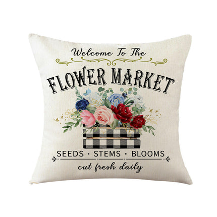 Floral Decorative Throw Pillow Covers Spring Flower Pillows Case Outdoor Cushion Covers for Sofa Home Decor-A