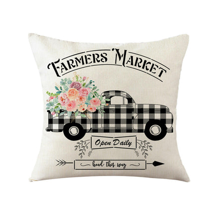 Floral Decorative Throw Pillow Covers Spring Flower Pillows Case Outdoor Cushion Covers for Sofa Home Decor-A