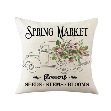 Floral Decorative Throw Pillow Covers Spring Flower Pillows Case Outdoor Cushion Covers for Sofa Home Decor-A