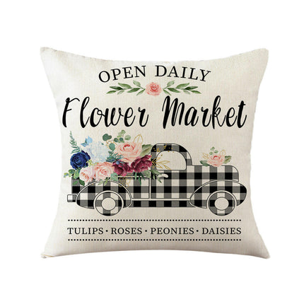 Floral Decorative Throw Pillow Covers Spring Flower Pillows Case Outdoor Cushion Covers for Sofa Home Decor-A