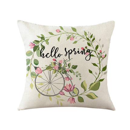 Floral Decorative Throw Pillow Covers Spring Flower Pillows Case Outdoor Cushion Covers for Sofa Home Decor-A