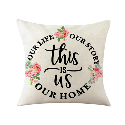 Floral Decorative Throw Pillow Covers Spring Flower Pillows Case Outdoor Cushion Covers for Sofa Home Decor-A