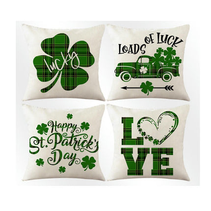 St. Patrick's Day Decorative Throw Pillow Covers Flower Outdoor Cushion Covers for Sofa Home Decor