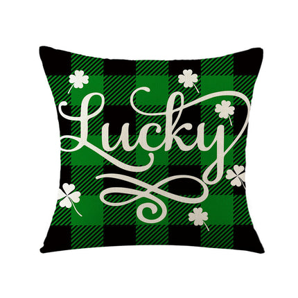 St. Patrick's Day Decorative Throw Pillow Covers Flower Outdoor Cushion Covers for Sofa Home Decor-A