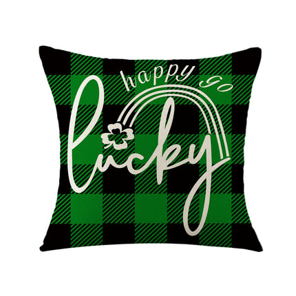 St. Patrick's Day Decorative Throw Pillow Covers Flower Outdoor Cushion Covers for Sofa Home Decor-A