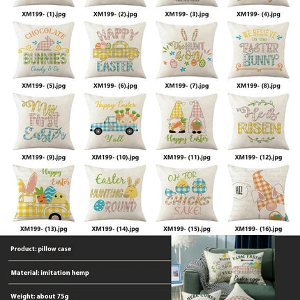 Easter Decorative Throw Pillow Covers Flower Outdoor Cushion Covers for Sofa Home Decor