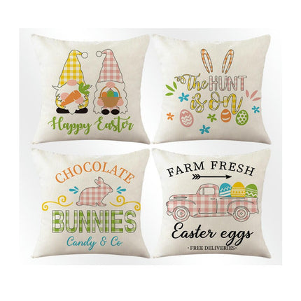 Easter Decorative Throw Pillow Covers Flower Outdoor Cushion Covers for Sofa Home Decor