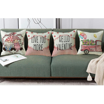 Valentine's Day Decorative Throw Pillow Covers Flower Outdoor Cushion Covers for Sofa Home Decor