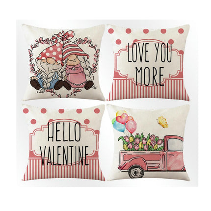 Valentine's Day Decorative Throw Pillow Covers Flower Outdoor Cushion Covers for Sofa Home Decor