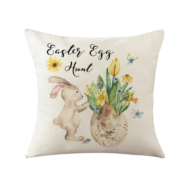 Pillow Cases Easter Bunny Decorative Throw Pillow Covers Outdoor Cushion Covers for Home Sofa Decor