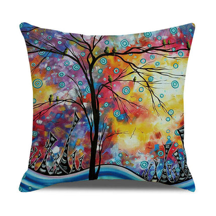 Pillow Cases Abstract Tree Pillow Cases Decorative Throw Pillow Covers Outdoor Cushion Covers for Home