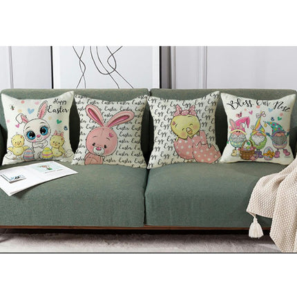 Pillow Cases Cartoon Bunny Decorative Throw Pillow Covers Outdoor Cushion Covers for Home Sofa Decor