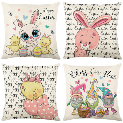 Pillow Cases Cartoon Bunny Decorative Throw Pillow Covers Outdoor Cushion Covers for Home Sofa Decor