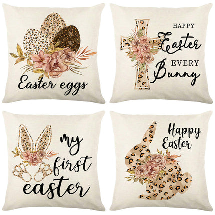 Soft Pillow Cases Easter Decorative Throw Pillow Covers Outdoor Cushion Covers for Home Sofa Decor