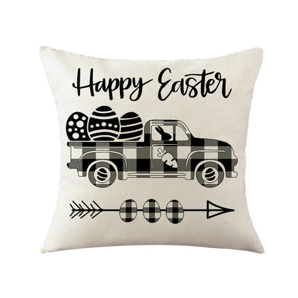 Soft Pillow Cases Easter Decorative Throw Pillow Covers Outdoor Cushion Covers for Home Sofa Decor-A