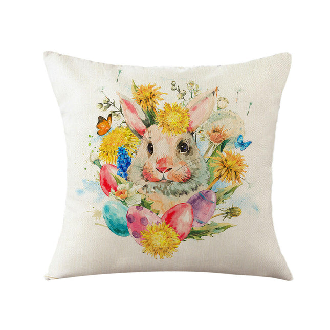 Soft Pillow Cases Easter Decorative Throw Pillow Covers Outdoor Cushion Covers for Home Sofa Decor-B