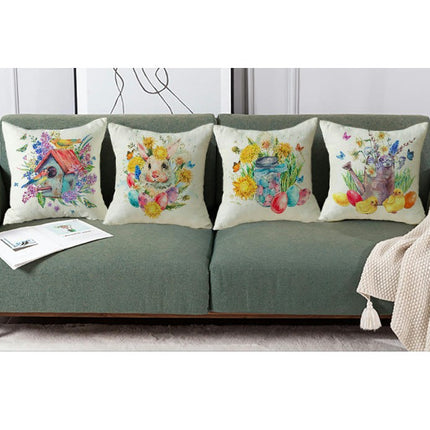 Soft Pillow Cases Easter Decorative Throw Pillow Covers Outdoor Cushion Covers for Home Sofa Decor-B