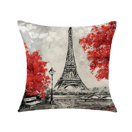 Linen Decorative Throw Pillow Covers Valentine's Day pillowcase Square Cushion Cover Pillowcase for Sofa