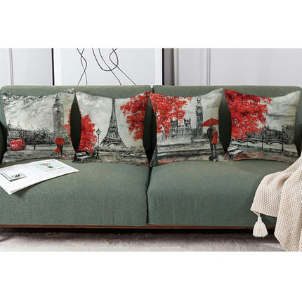 Linen Decorative Throw Pillow Covers Valentine's Day pillowcase Square Cushion Cover Pillowcase for Sofa