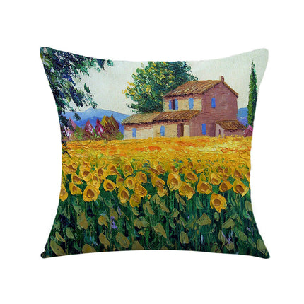 Linen Decorative Throw Pillow Covers Valentine's Day pillowcase Square Cushion Cover Pillowcase for Sofa