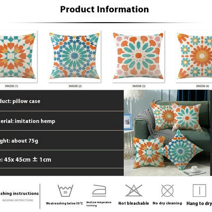 Bohemian Decorative Throw Pillow Cover Square Pillow Covers For Home Living Room Bed Sofa Car