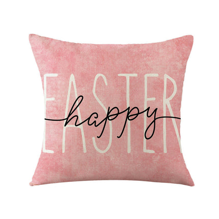 Pink Pillowcase Easter Decorative Throw Pillow Cover Square Pillow Covers For Home Living Room Sofa