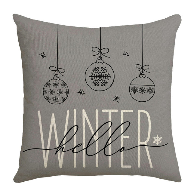 Christmas Throw Pillow Covers Snowflake Cushion Cover Christmas Tree Cushion Cover for Living Room