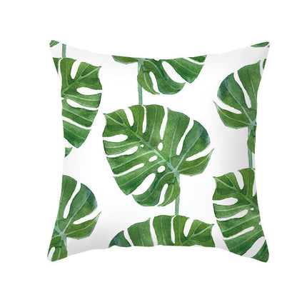 Decorative Throw Pillow Covers Summer Green Plants Square Pillow Cases Outdoor Sofa Home Decor Cushion Covers