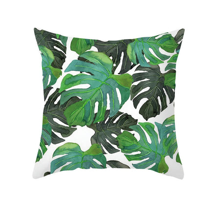 Decorative Throw Pillow Covers Summer Green Plants Square Pillow Cases Outdoor Sofa Home Decor Cushion Covers