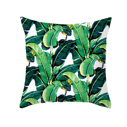 Decorative Throw Pillow Covers Summer Green Plants Square Pillow Cases Outdoor Sofa Home Decor Cushion Covers