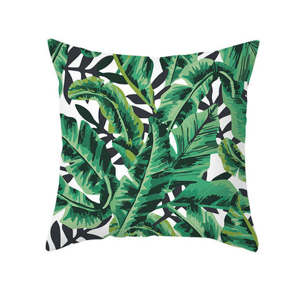 Decorative Throw Pillow Covers Summer Green Plants Square Pillow Cases Outdoor Sofa Home Decor Cushion Covers