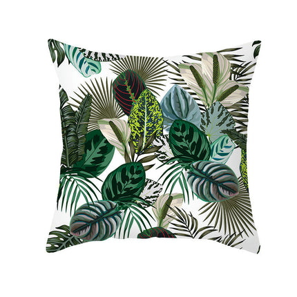 Decorative Throw Pillow Covers Summer Green Plants Square Pillow Cases Outdoor Sofa Home Decor Cushion Covers