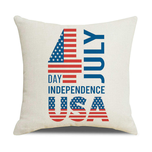 Pillow Covers America Flag Throw Pillow Covers Independence Memorial Day Pillow Cover for Home Decor-A