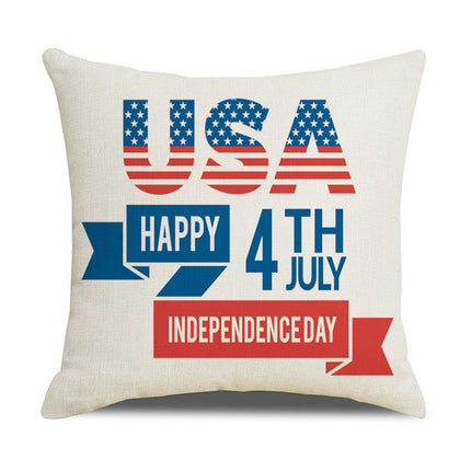Pillow Covers America Flag Throw Pillow Covers Independence Memorial Day Pillow Cover for Home Decor-A