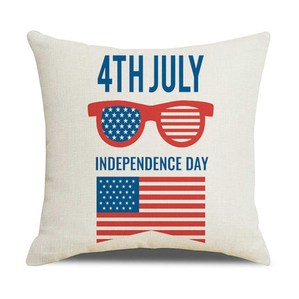 Pillow Covers America Flag Throw Pillow Covers Independence Memorial Day Pillow Cover for Home Decor-A
