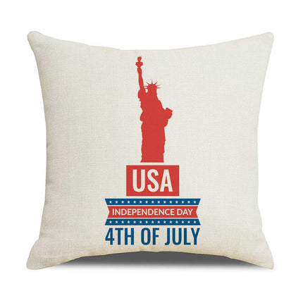 Pillow Covers America Flag Throw Pillow Covers Independence Memorial Day Pillow Cover for Home Decor-A