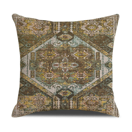 Outdoor Throw Pillow Covers Boho Cushion Cases Square Ethnic Style Pillowcase for Home Decor-B