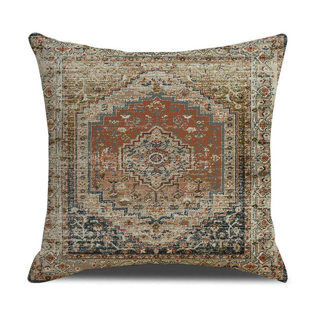 Outdoor Throw Pillow Covers Boho Cushion Cases Square Ethnic Style Pillowcase for Home Decor-B