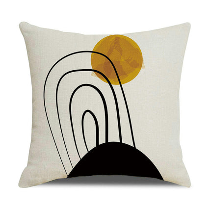 Farmhouse Pillow Covers Geometric Striped Square Decorative Throw Pillow Case for Home Decorations-B