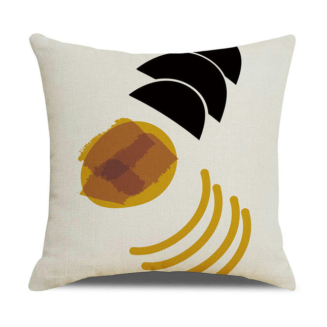 Farmhouse Pillow Covers Geometric Striped Square Decorative Throw Pillow Case for Home Decorations-B