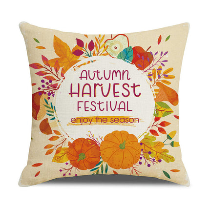 Throw Pillow Covers Thanksgiving Decorative Pillow Cases Soft Fall Pumpkin Autumn Pillow Covers for Sofa